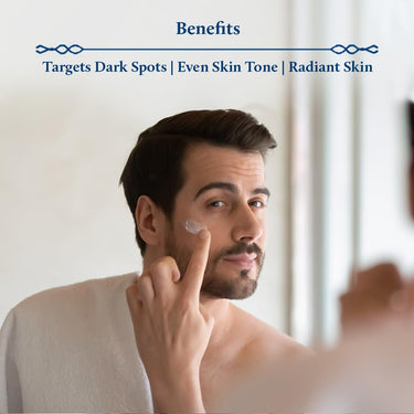 Blue Nectar Plant Based Vitamin C Face Cream for Glowing Skin Dark Spot Removal Cream for Men with Green Apple and Almond Oil (13 Herbs, 50g)